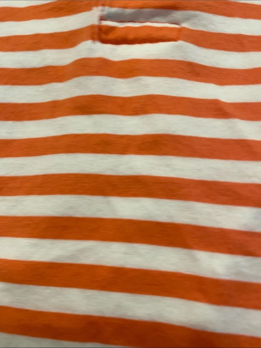 Ralph Lauren Orange and White Striped Polo Tee